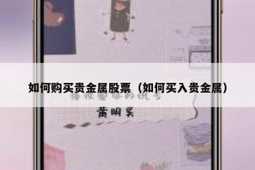 如何购买贵金属股票（如何买入贵金属）