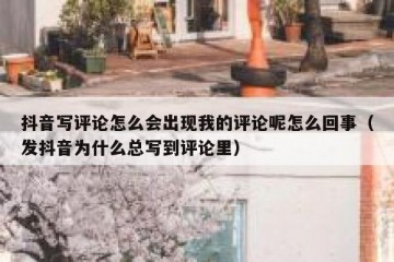 抖音写评论怎么会出现我的评论呢怎么回事（发抖音为什么总写到评论里）