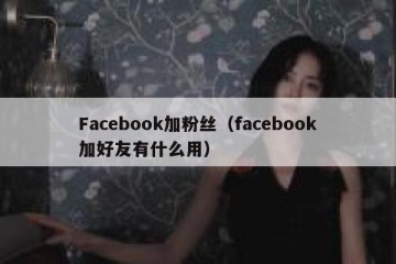 Facebook加粉丝（facebook加好友有什么用）