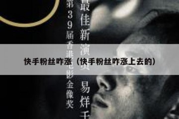 快手粉丝咋涨（快手粉丝咋涨上去的）