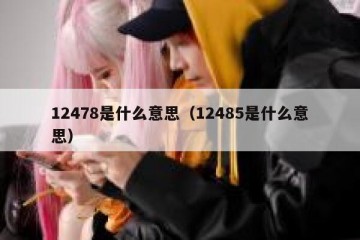 12478是什么意思（12485是什么意思）