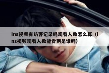 ins视频有访客记录吗观看人数怎么算（ins视频观看人数能看到是谁吗）