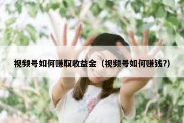 视频号如何赚取收益金（视频号如何赚钱?）