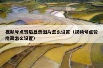 视频号点赞后显示图片怎么设置（视频号点赞隐藏怎么设置）