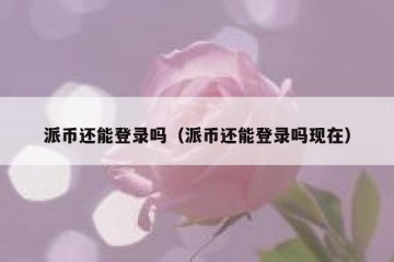 派币还能登录吗（派币还能登录吗现在）