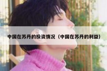 中国在苏丹的投资情况（中国在苏丹的利益）