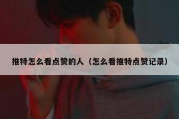 推特怎么看点赞的人（怎么看推特点赞记录）