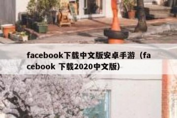 facebook下载中文版安卓手游（facebook 下载2020中文版）