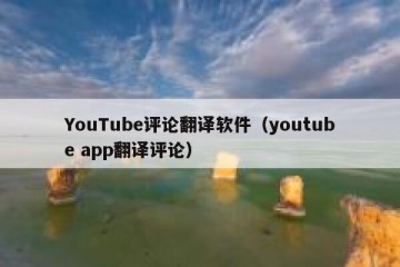 YouTube评论翻译软件（youtube app翻译评论）