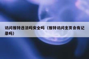 访问推特违法吗安全吗（推特访问主页会有记录吗）