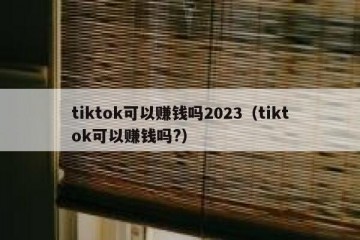 tiktok可以赚钱吗2023（tiktok可以赚钱吗?）