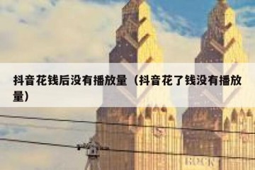 抖音花钱后没有播放量（抖音花了钱没有播放量）