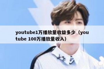 youtube1万播放量收益多少（youtube 100万播放量收入）
