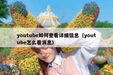 youtube如何查看详细信息（youtube怎么看消息）