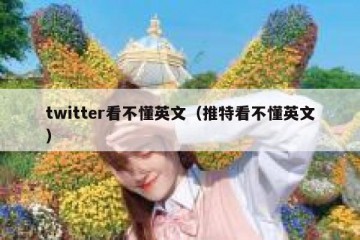 twitter看不懂英文（推特看不懂英文）