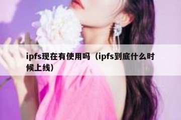 ipfs现在有使用吗（ipfs到底什么时候上线）
