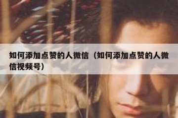 如何添加点赞的人微信（如何添加点赞的人微信视频号）