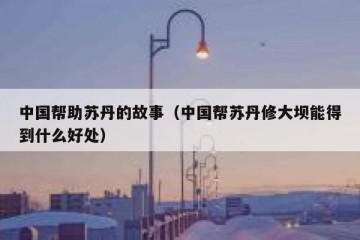 中国帮助苏丹的故事（中国帮苏丹修大坝能得到什么好处）