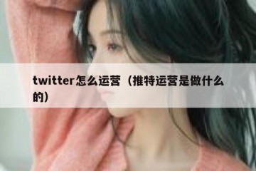 twitter怎么运营（推特运营是做什么的）