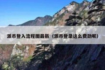 派币登入流程图最新（派币登录这么费劲呢）