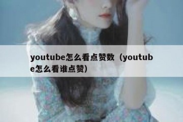 youtube怎么看点赞数（youtube怎么看谁点赞）