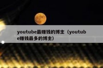 youtube最赚钱的博主（youtube赚钱最多的博主）