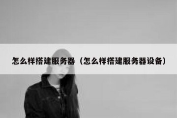 怎么样搭建服务器（怎么样搭建服务器设备）