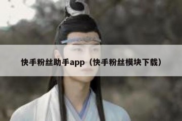 快手粉丝助手app（快手粉丝模块下载）