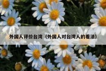 外国人评价台湾（外国人对台湾人的看法）