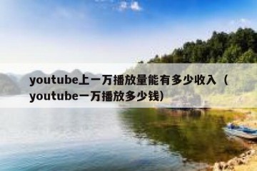 youtube上一万播放量能有多少收入（youtube一万播放多少钱）