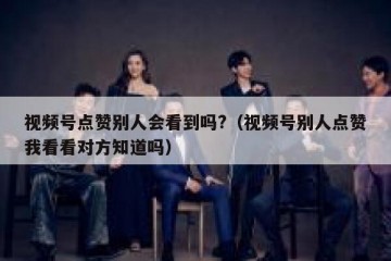 视频号点赞别人会看到吗?（视频号别人点赞我看看对方知道吗）