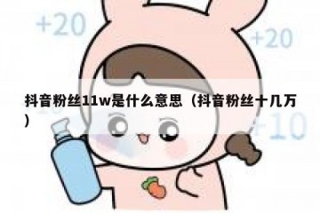 抖音粉丝11w是什么意思（抖音粉丝十几万）