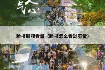 脸书刷观看量（脸书怎么看浏览量）
