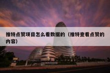 推特点赞项目怎么看数据的（推特查看点赞的内容）
