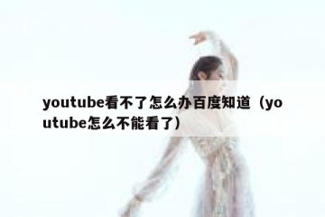 youtube看不了怎么办百度知道（youtube怎么不能看了）