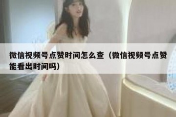 微信视频号点赞时间怎么查（微信视频号点赞能看出时间吗）