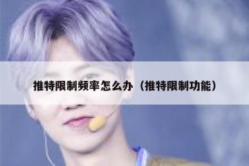 推特限制频率怎么办（推特限制功能）