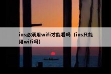 ins必须用wifi才能看吗（ins只能用wifi吗）