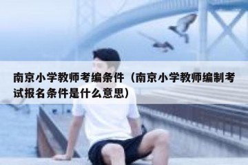 南京小学教师考编条件（南京小学教师编制考试报名条件是什么意思）