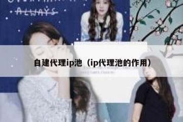 自建代理ip池（ip代理池的作用）