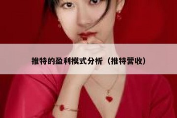 推特的盈利模式分析（推特营收）