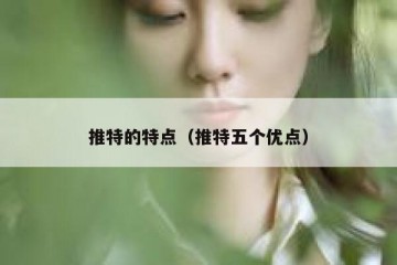 推特的特点（推特五个优点）