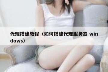 代理搭建教程（如何搭建代理服务器 windows）