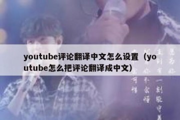 youtube评论翻译中文怎么设置（youtube怎么把评论翻译成中文）