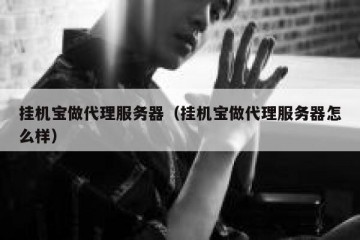 挂机宝做代理服务器（挂机宝做代理服务器怎么样）
