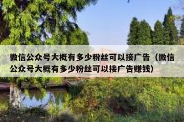 微信公众号大概有多少粉丝可以接广告（微信公众号大概有多少粉丝可以接广告赚钱）