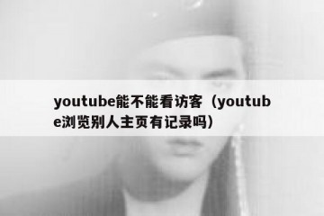 youtube能不能看访客（youtube浏览别人主页有记录吗）