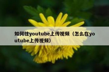如何往youtube上传视频（怎么在youtube上传视频）