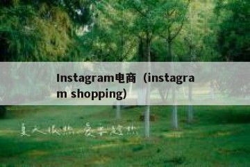 Instagram电商（instagram shopping）