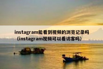 instagram能看到视频的浏览记录吗（instagram视频可以看访客吗）